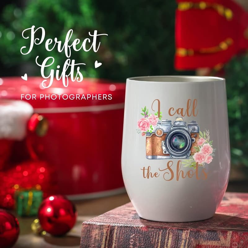 Photography Gift for Women - 12oz Insulated Wine Tumbler Mug