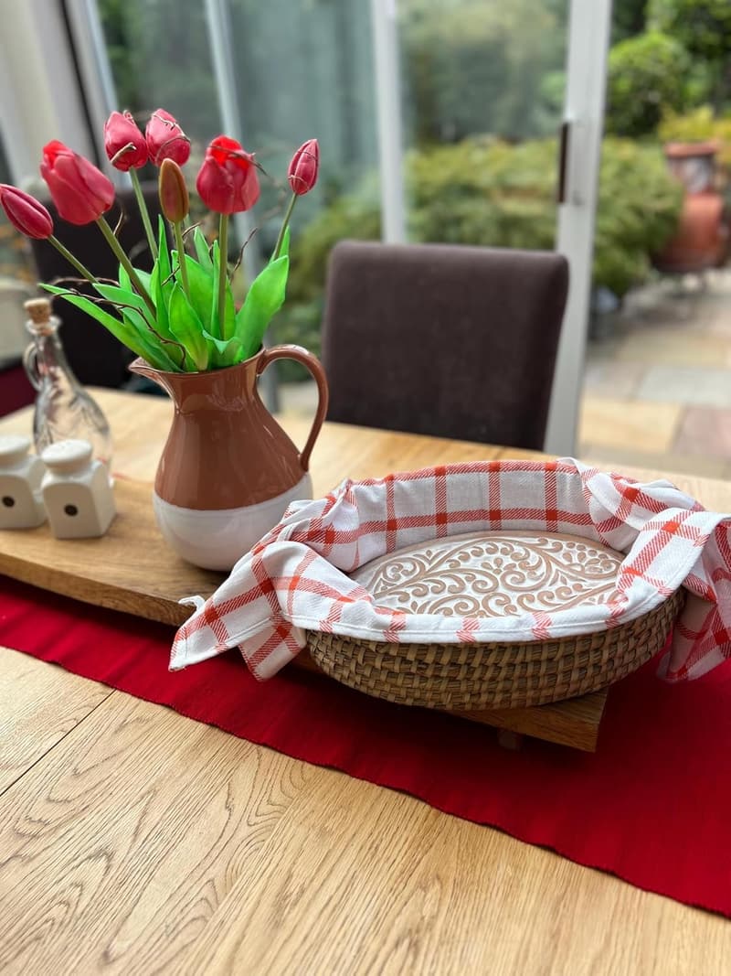 Terracotta Bread Warmer Basket - Ideal Housewarming Gift
