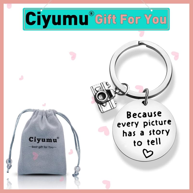 Photography Keychain for Camera Lovers - Gift for Women & Men