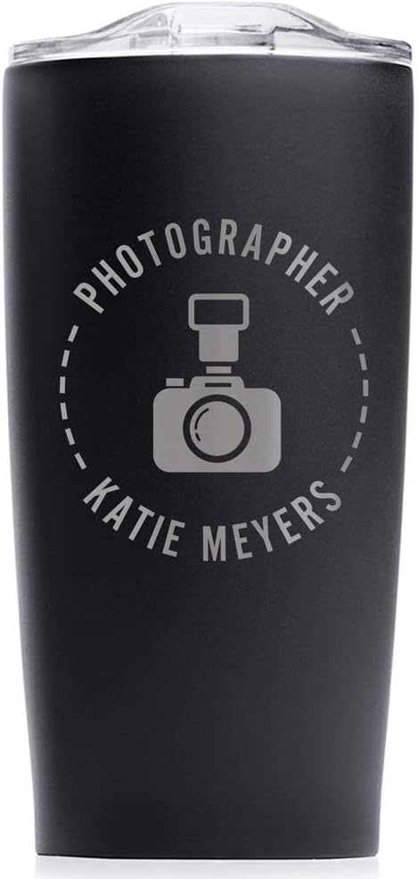 Personalized 20 oz Photographer Tumbler - Gift for Photography Lovers