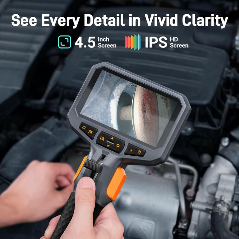 Industrial Endoscope Inspection Camera with Light, 5FT