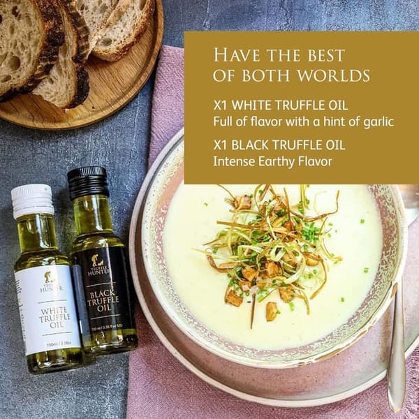 Black & White Truffle Oil Set - Extra Virgin Olive Oil (3.38oz x2)
