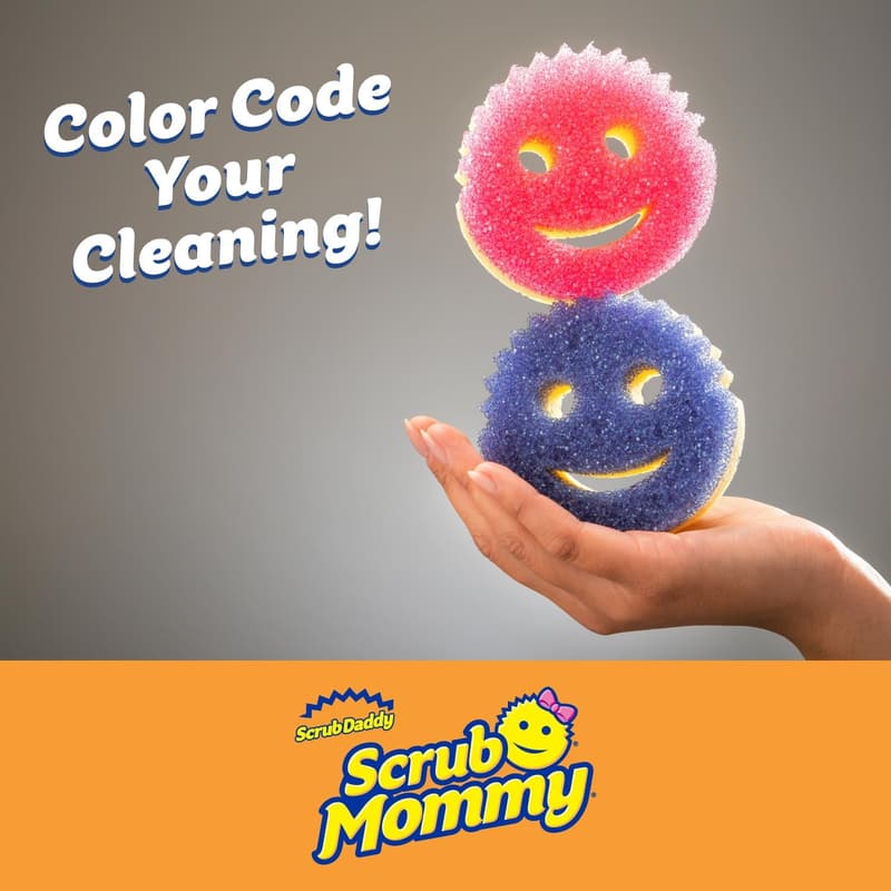 Scrub Daddy Dual-Sided Cleaning Sponges - Multi-Surface, 3 Count