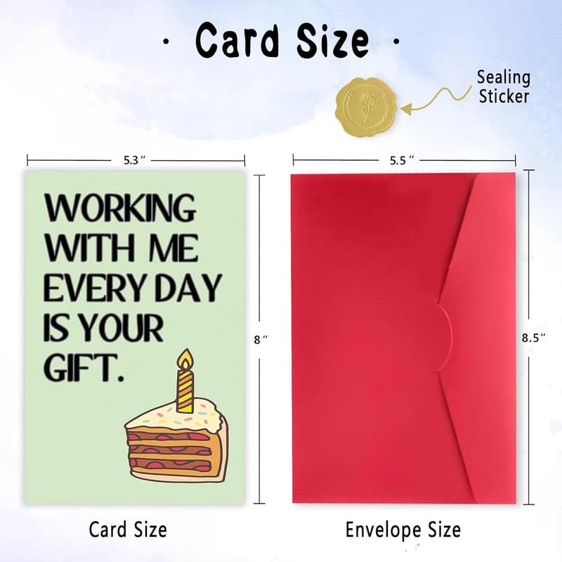 Hilarious Birthday Card for Coworkers and Bosses
