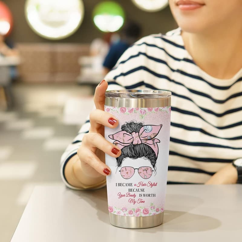 Hairstylist Gift Tumbler – 20oz Coffee Cup for Women