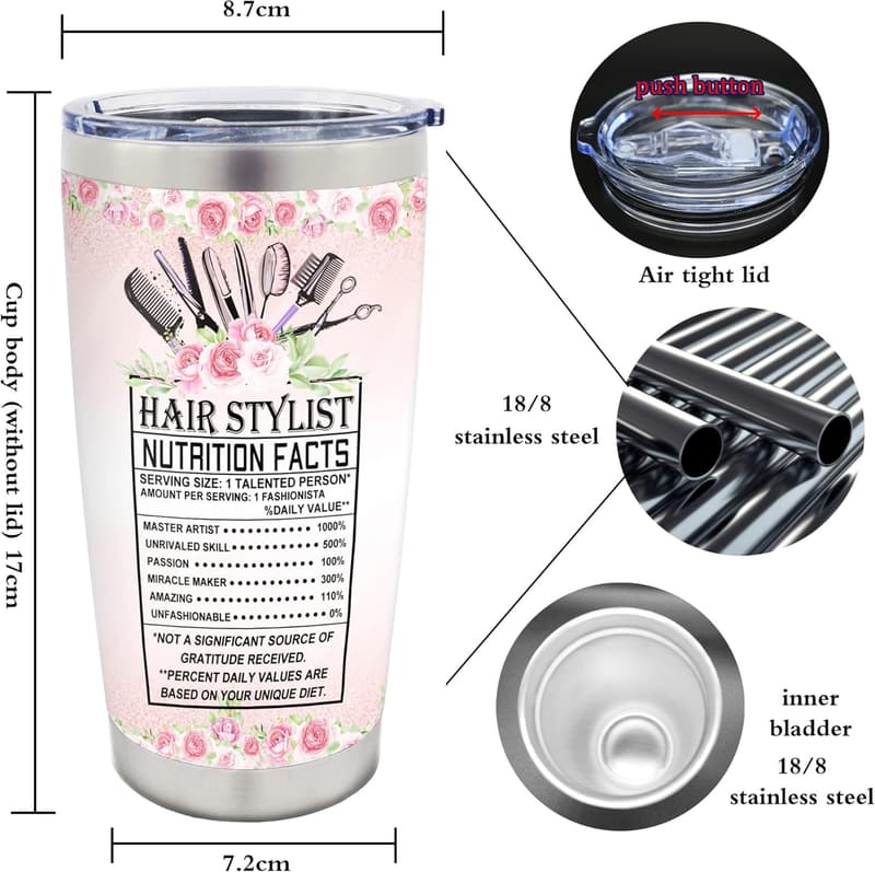 Hairstylist Gift Tumbler – 20oz Coffee Cup for Women