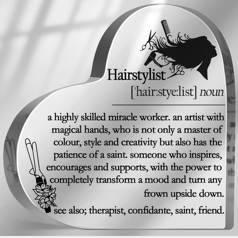 Hairstylist Appreciation Plaque - Inspirational Desk Decor