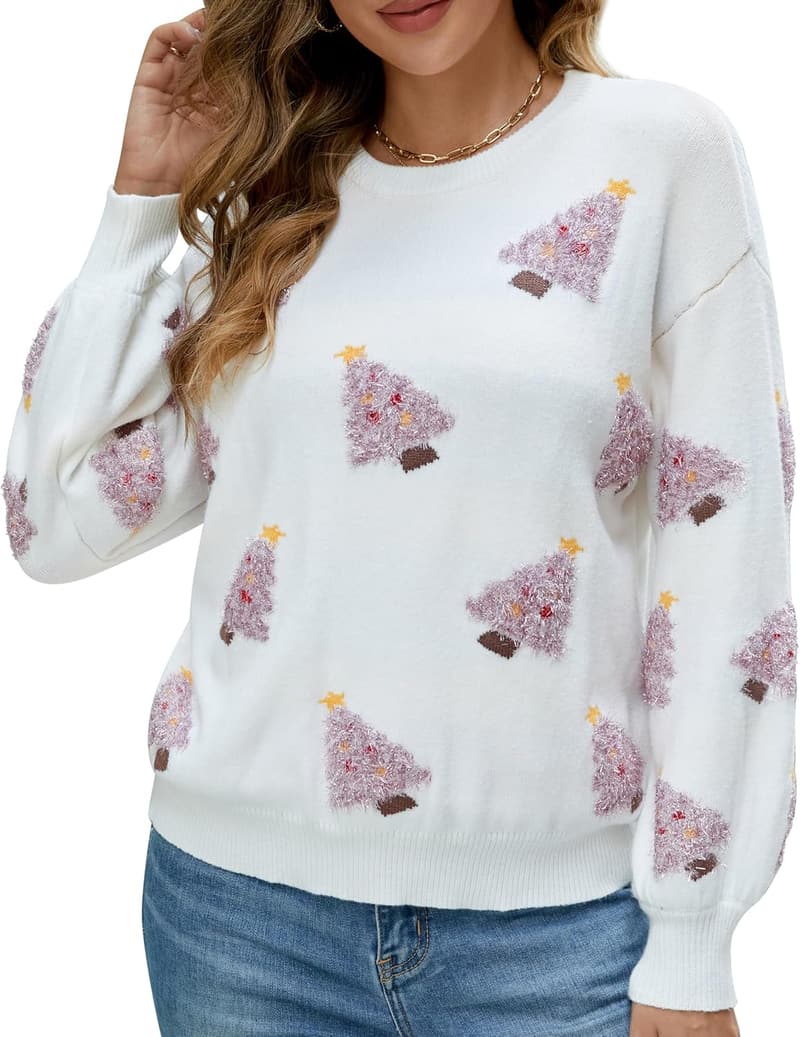 Funny Santa Pullover Sweater for Women - Holiday Parties 2024