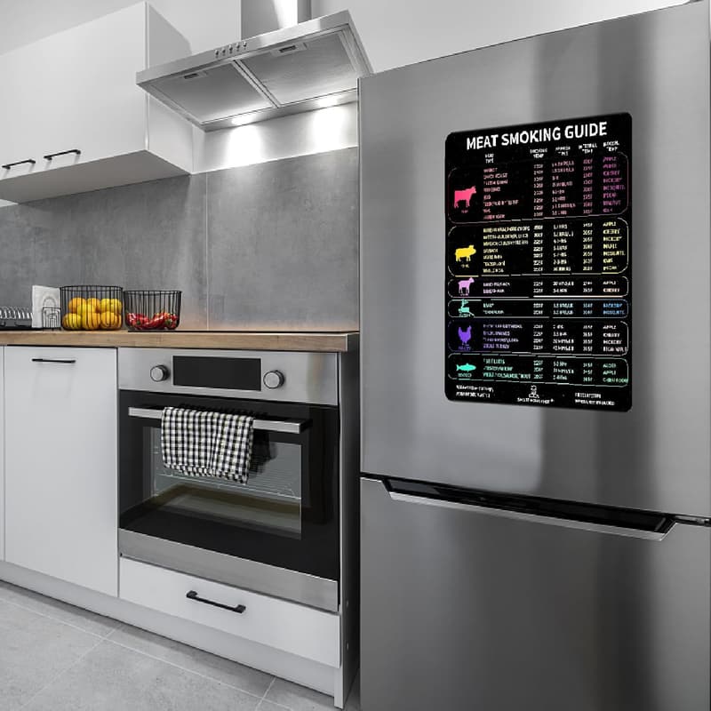 Premium Meat Smoker Guide & Accessories with Waterproof Magnet