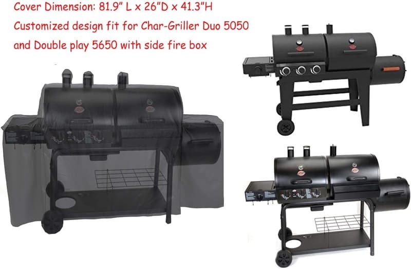 Heavy-Duty Waterproof Grill Cover for Char-Griller Duo 5050/5650