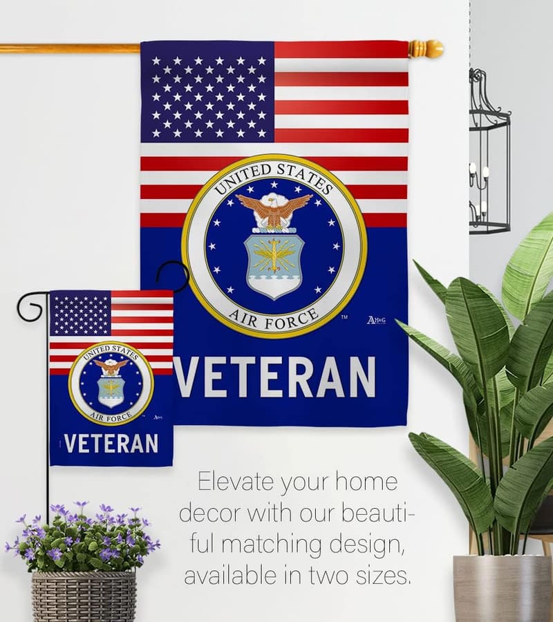 US Air Force Veteran Flag - Memorial Wall Art & Home Decor