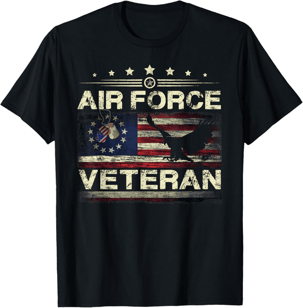 Betsy Ross Flag T-Shirt for US Air Force Veterans