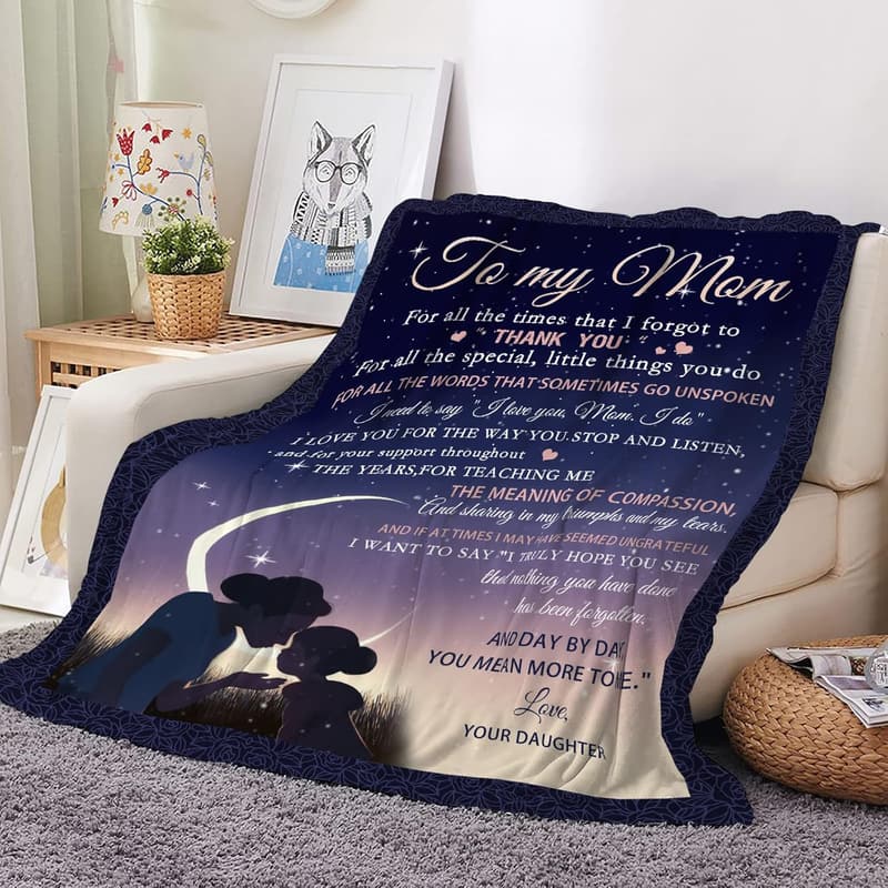 Birthday Fleece Blanket for Mom | 60