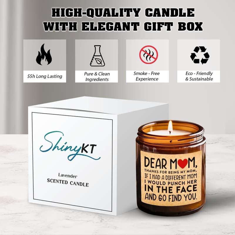 Lavender Scented Candle - Mother's Day Gift for Moms