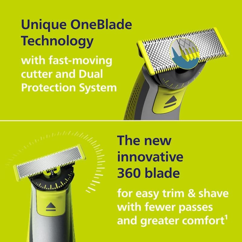 Philips Norelco OneBlade 360 Hybrid Electric Trimmer & Shaver