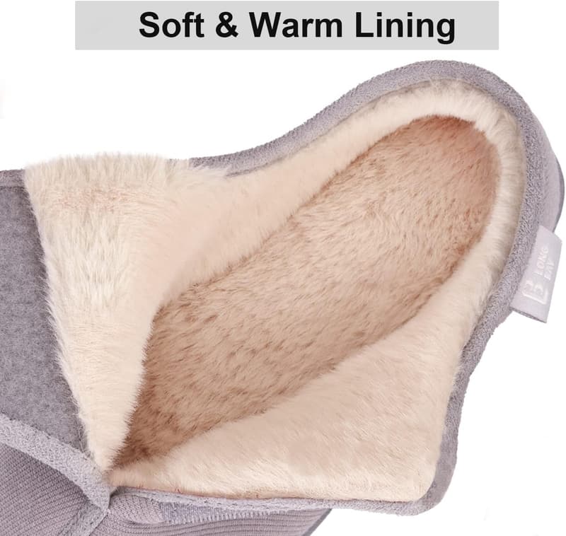 Cozy Adjustable Slippers with Memory Foam for Women