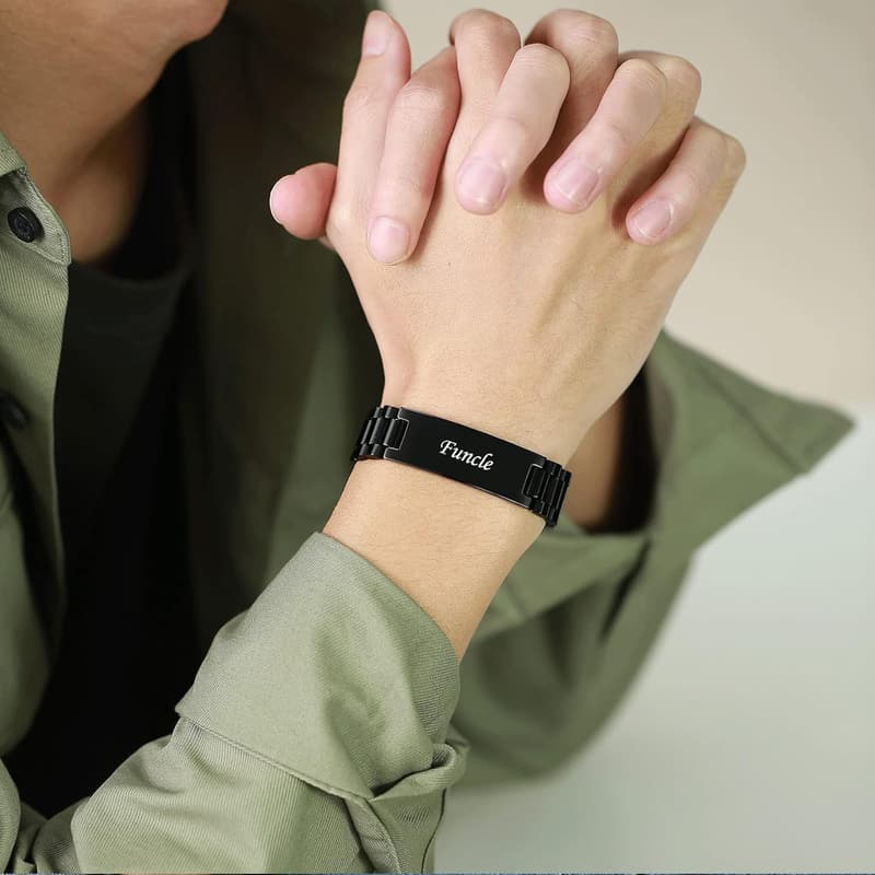Personalized Stainless Steel Watch Band for Men