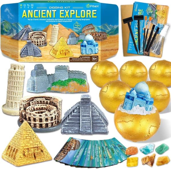 Wonders of the World Dig Kit with Figurines & Learning Cards