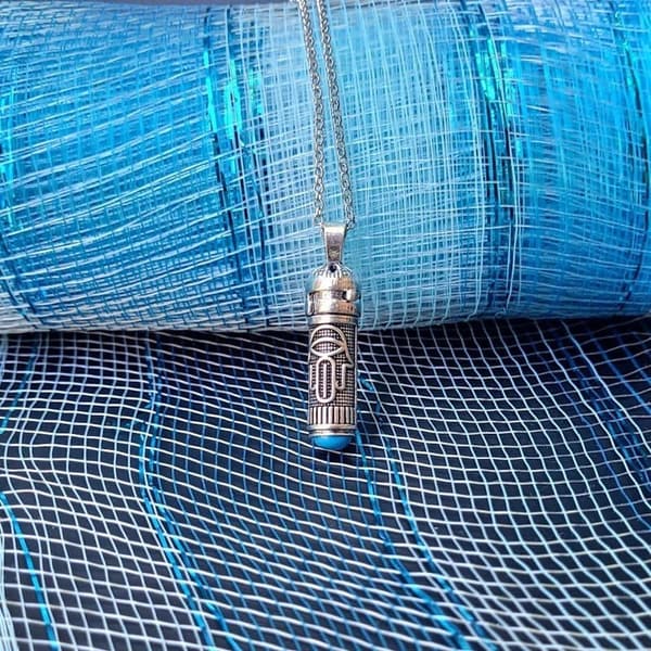 Sterling Silver Mezuzah Necklace for Men and Women