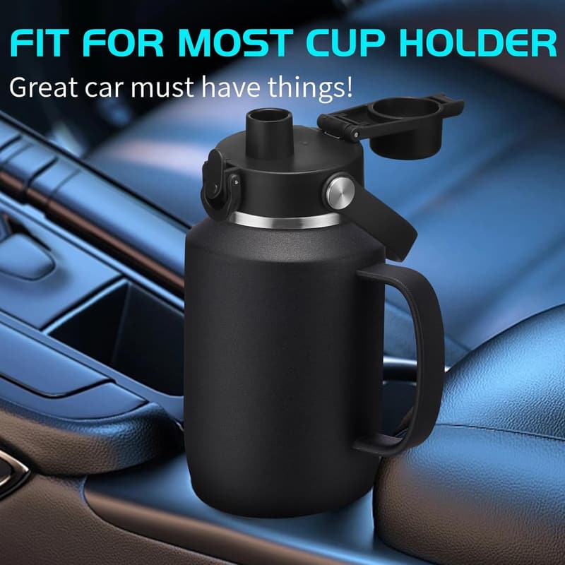 40oz Stainless Steel Insulated Water Bottle with Handle & Straw