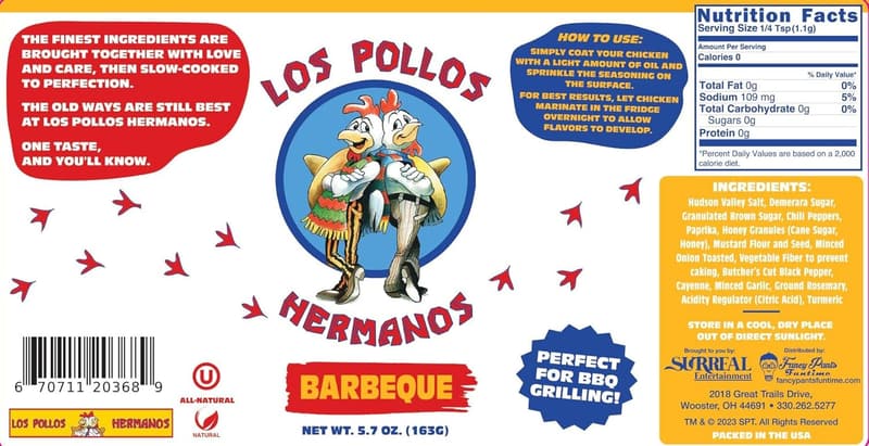 Los Pollos Hermanos BBQ Chicken Rub - Kosher & Non-GMO, 5.7 oz