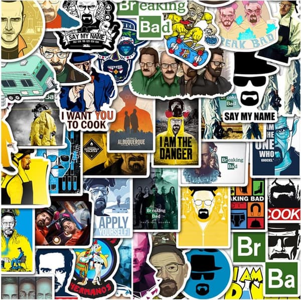 Breaking Bad TV Show Stickers - 50 Waterproof Vinyl Decals