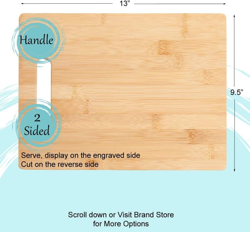 Father's Day Engraved Bamboo Cutting Board & Cheese Tray 13