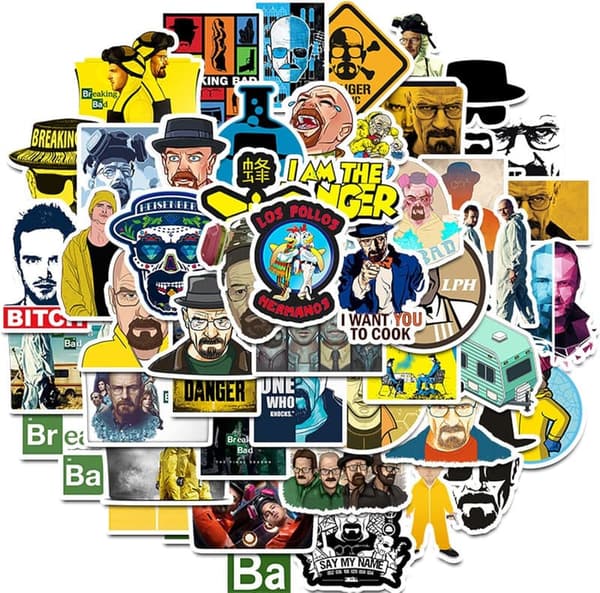 Breaking Bad Vinyl Sticker Pack - 50 Cool Decals for Teens & Adults
