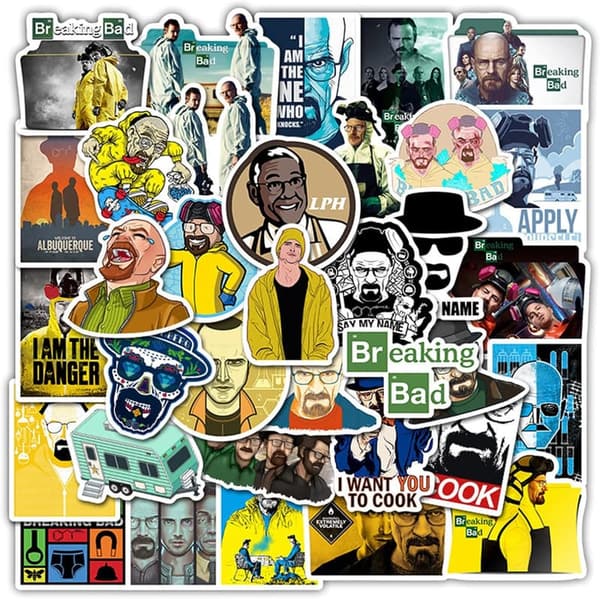 Breaking Bad Vinyl Sticker Pack - 50 Cool Decals for Teens & Adults