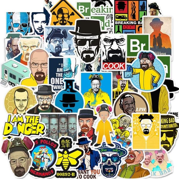 Breaking Bad Waterproof Vinyl Sticker Pack - 50 Funny Quotes