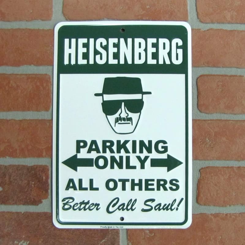 Breaking Bad Heisenberg No Parking Metal Sign for Man Cave