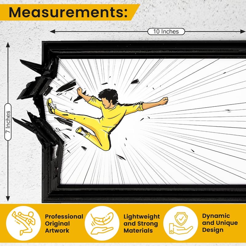 Bruce Lee Poster with Frame - Dynamic Martial Arts Wall Art
