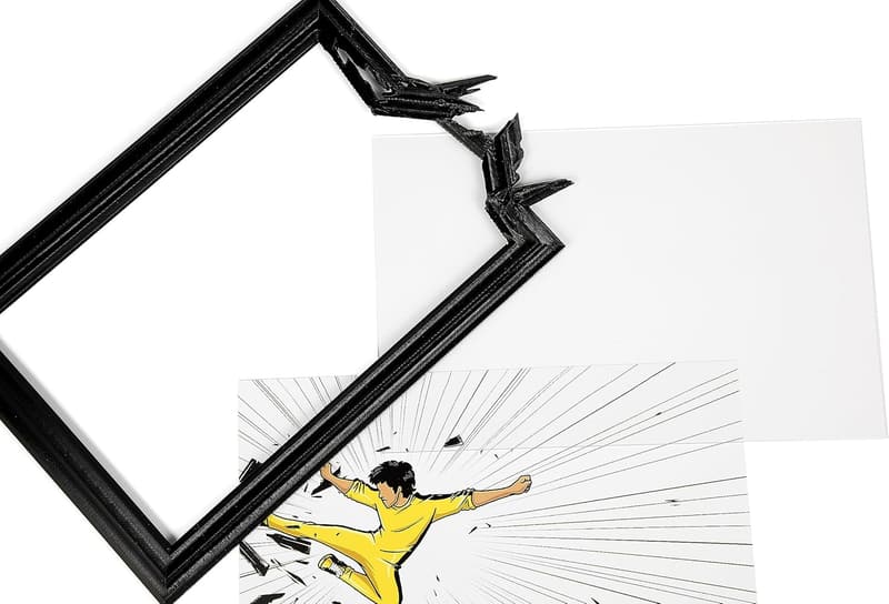 Bruce Lee Poster with Frame - Dynamic Martial Arts Wall Art