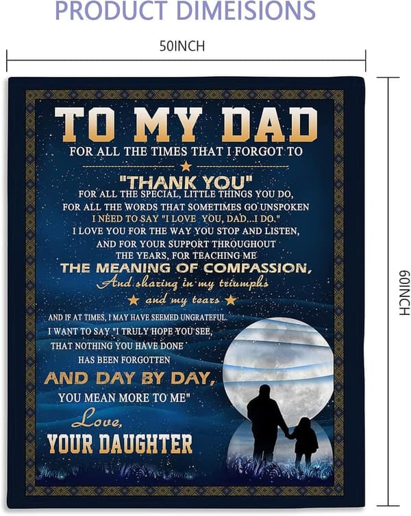 Cozy Fleece Throw Blanket for Dad - Birthday & Father's Day Gift