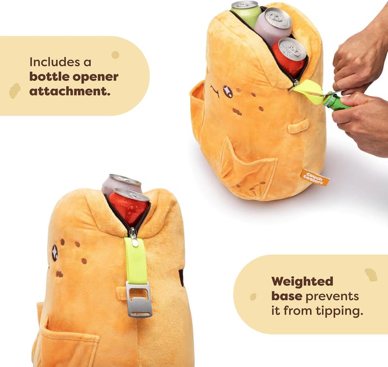 Insulated Potato Plush Cooler Bag for College Dorm Rooms