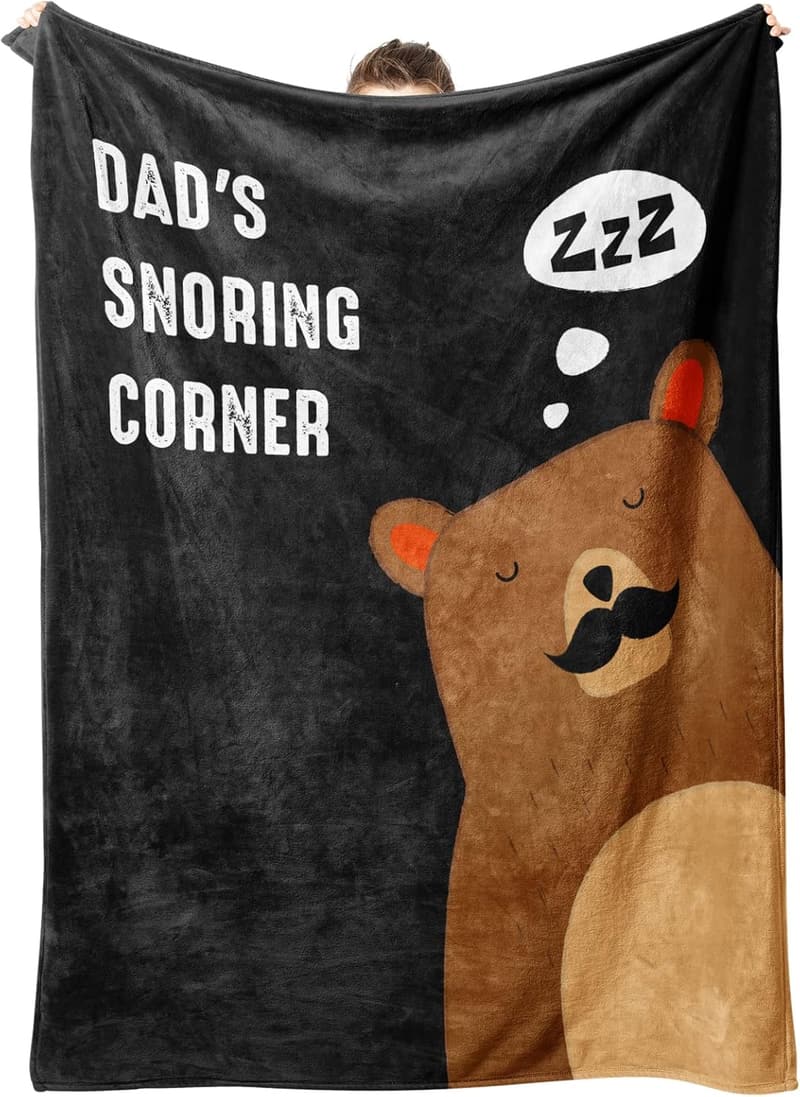 Father's Day Snoring Blanket Gift for Dad, 60