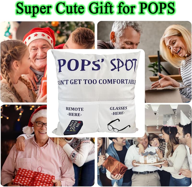 Father's Day 2-Sided Pop Pillow Covers, 18x18 Inch