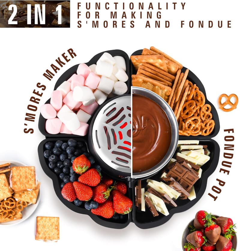 Indoor S'mores Maker & Fondue Set with Temp Control