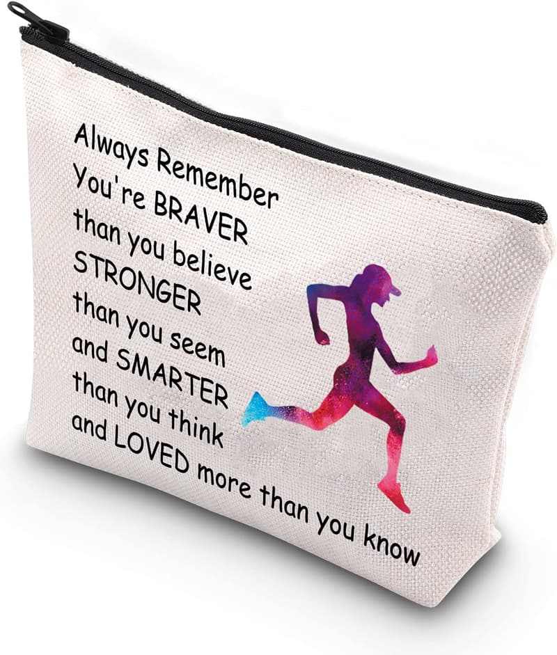Running Gifts Makeup Bag - Cosmetic Pouch for Runners
