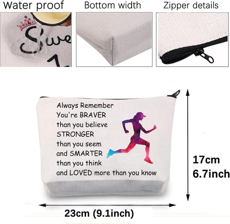 Running Gifts Makeup Bag - Cosmetic Pouch for Runners