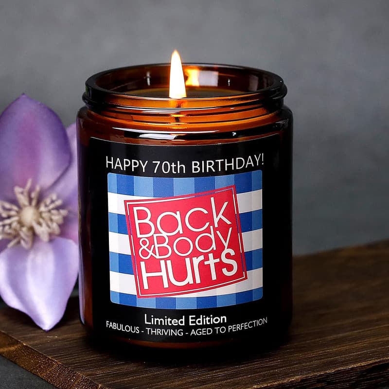 70th Birthday Gift Ideas: Funny Candle for Him & Her