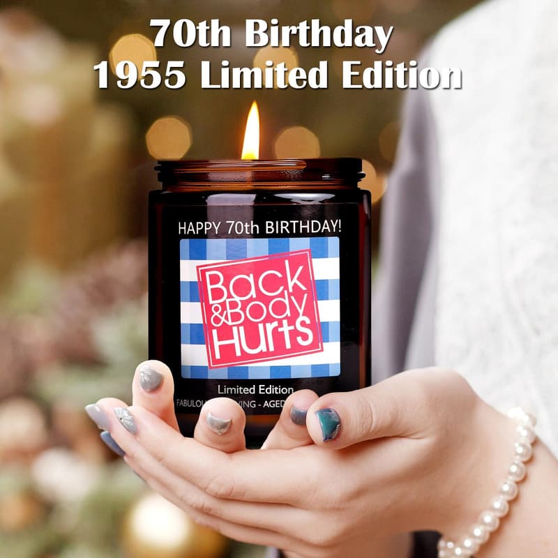 70th Birthday Gift Ideas: Funny Candle for Him & Her