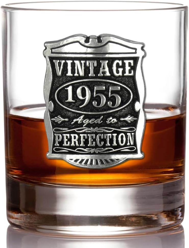 70th Birthday Vintage Whisky Tumbler Gift for Men