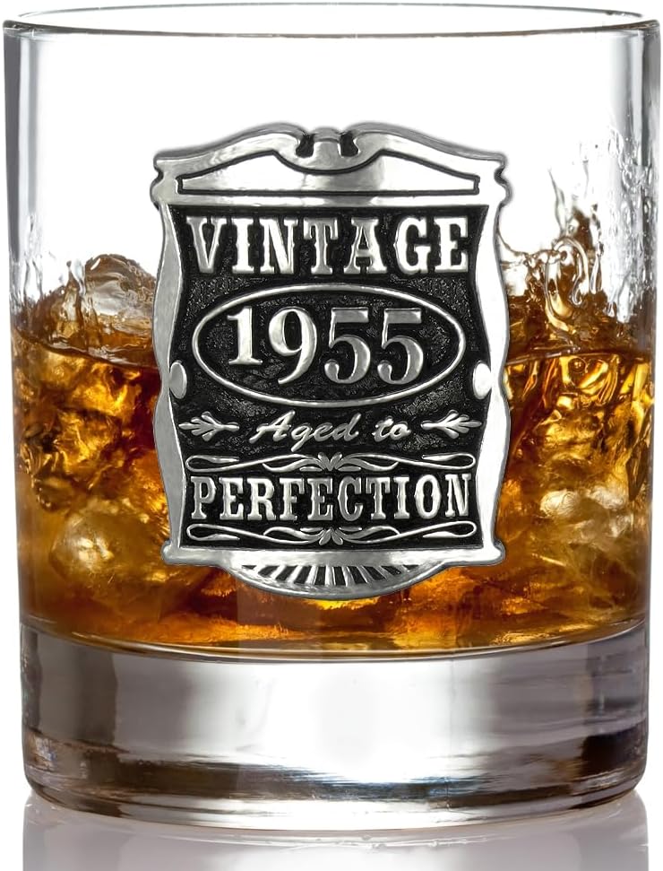 70th Birthday Vintage Whisky Tumbler Gift for Men