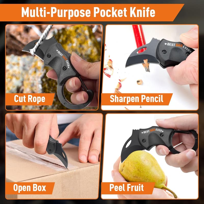 Father's Day Keychain Pocket Knife for Dad and Grandpa