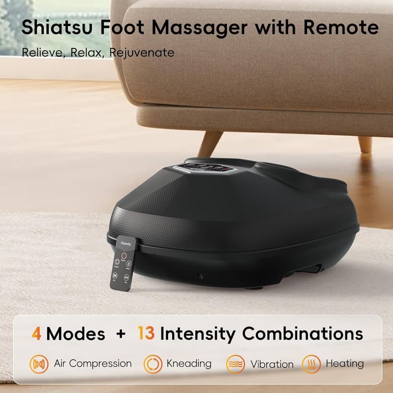 Shiatsu Foot Massager with Heat & Compression - Gifts for Mom