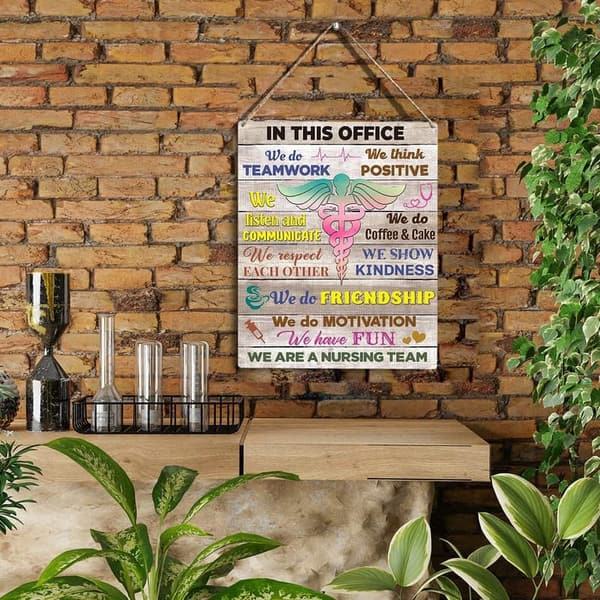 Inspirational Nurse Wall Art - Wooden Hanging Sign (10x8 Inch)