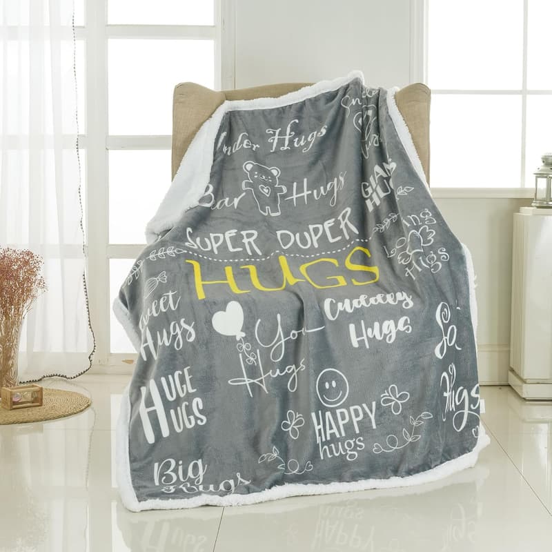 Get Well Soon Hug Blanket - Soft Flannel Fleece Throw for Women
