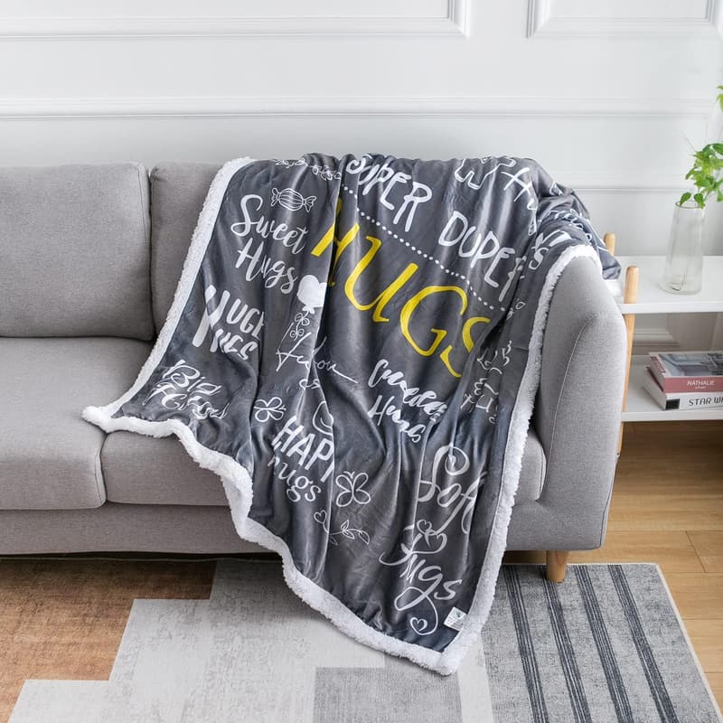 Get Well Soon Hug Blanket - Soft Flannel Fleece Throw for Women