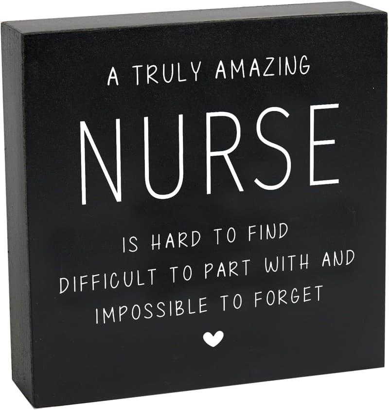 Nurse Appreciation Gift - Wooden Box Sign for Nurses